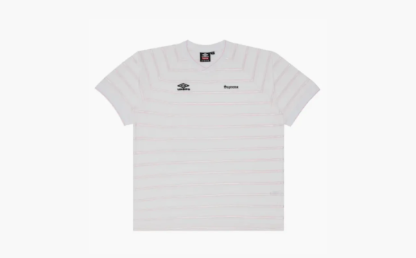 Supreme x Umbro Stripe Soccer Jersey White 