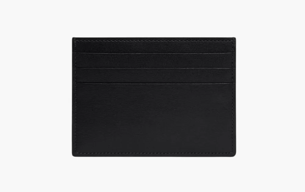 Celine Card Holder Triomphe Shiny Calfskin Black