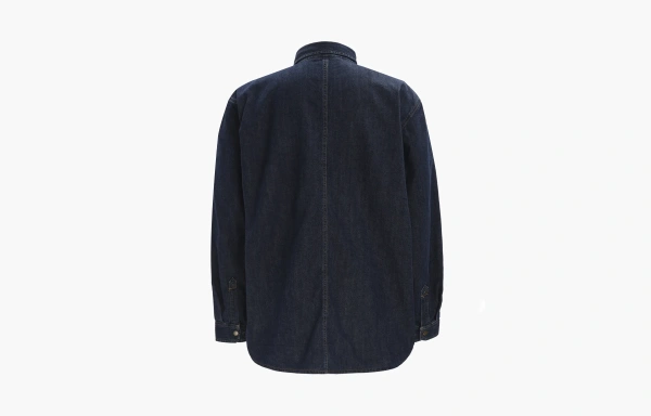 Carhartt 105605 DENIM FLEECE LINED SNAP-FRONT SHIRT JAC Glacier logo RELAXED FIT 