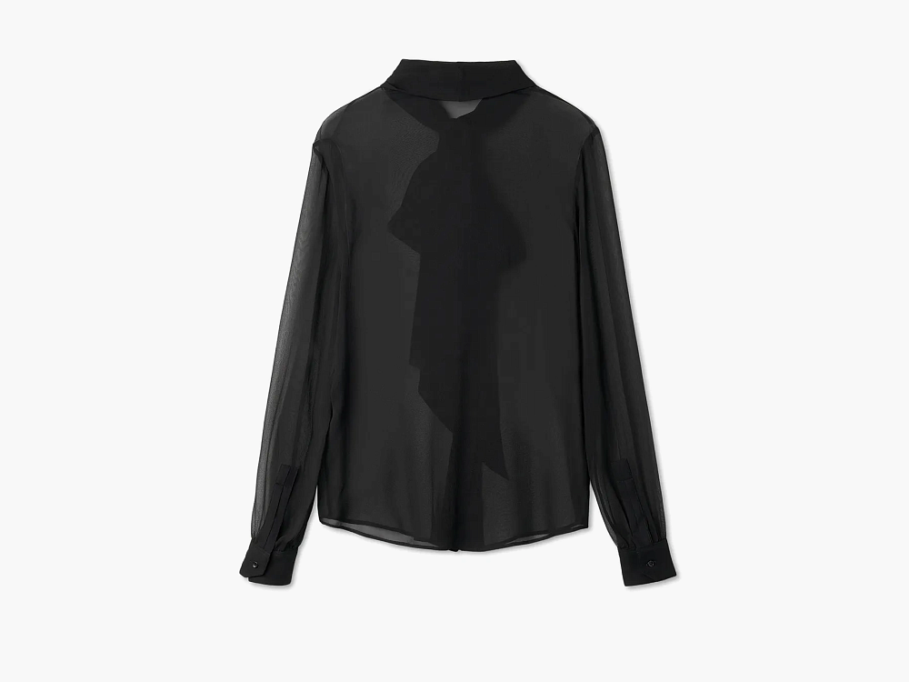 Saint Laurent Crepe Blouse Black 