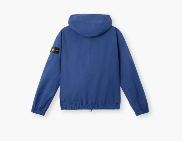 Stone Island Hooded Jacket with All-Weather Barrier and Anti-Drop Marine Blue  Stone Island Hooded Jacket with All-Weather Barrier and Anti-Drop Marine Blue