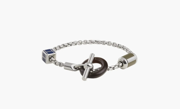 Hermès 925 Sterling Silver Bracelets Dark Blue 