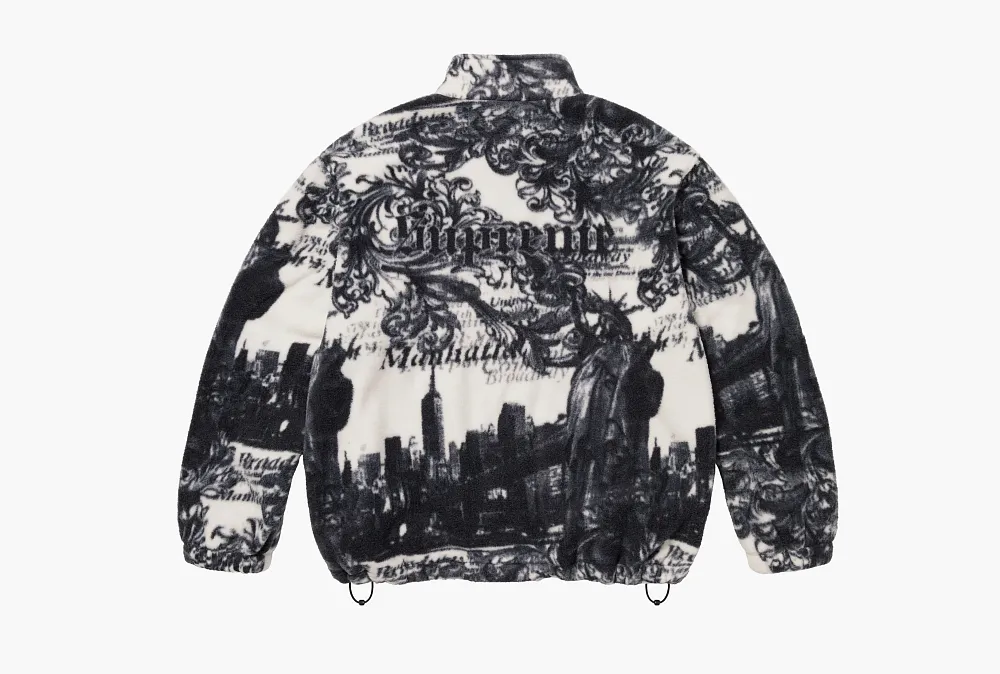 Supreme New York Fleece Jacket White