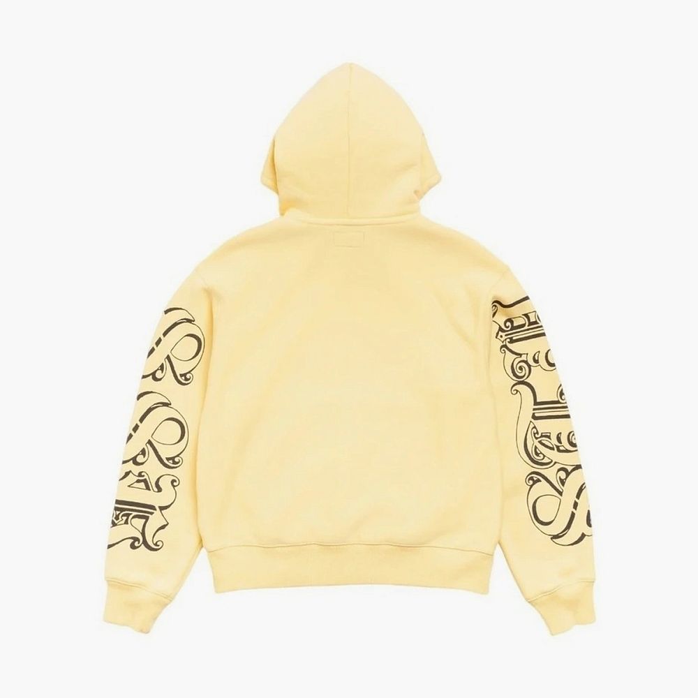 Stussy Motif Print Hoodie Yellow