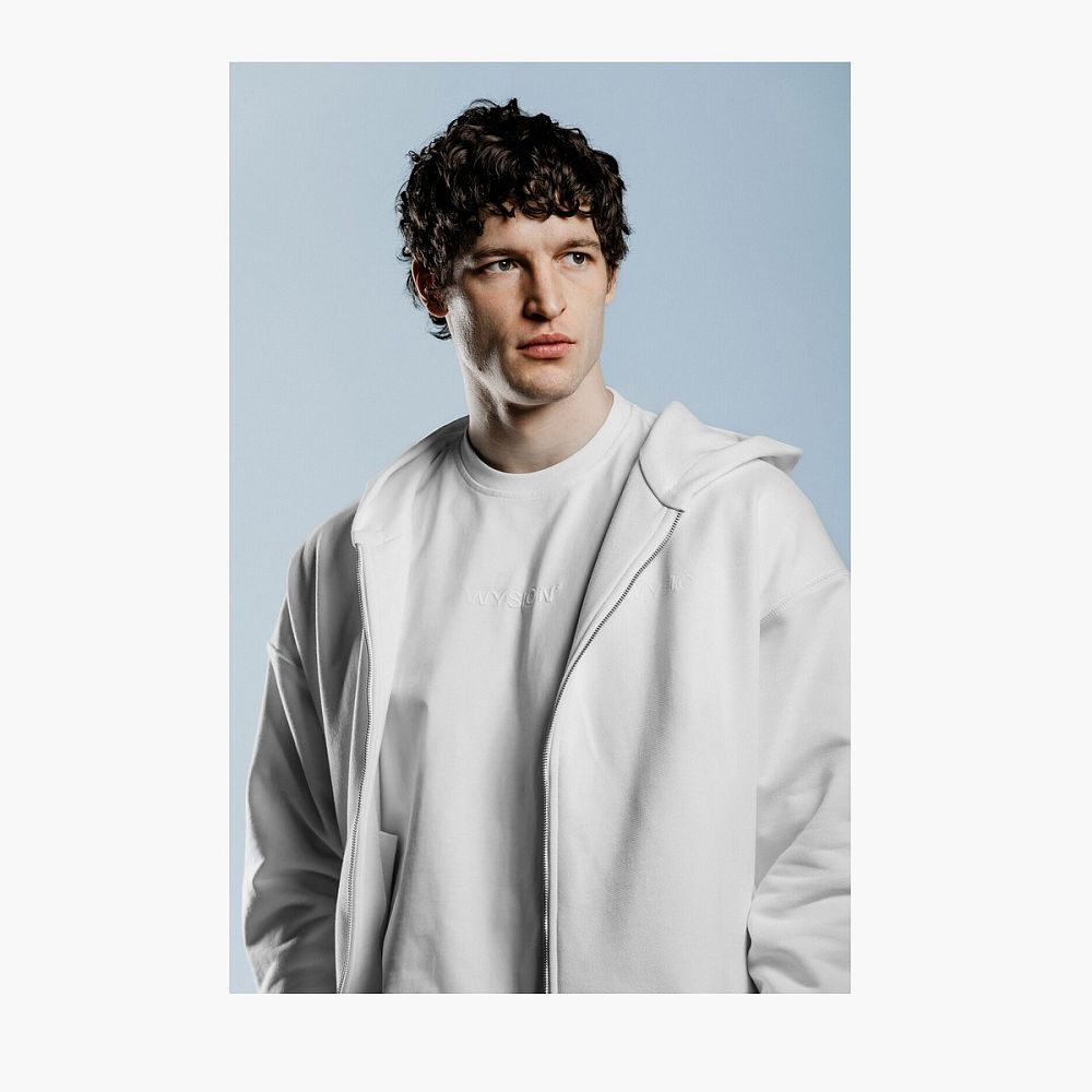 WYSION ZIP HOODIE BONE WHITE