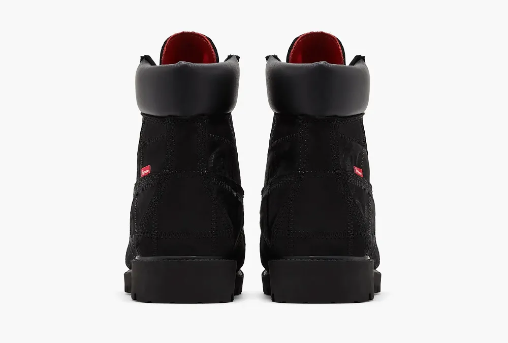 Timberland 6 Inch Premium Waterproof Boot x Supreme Patchwork - Black