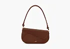 JW PEI Addisyn Faux Suede Panel Shoulder Bag Mocha Brown