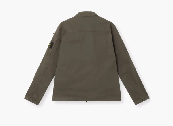 Stone Island Overshirt with Zip Fastening Military  Stone Island Overshirt with Zip Fastening Military
