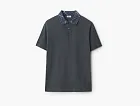 Burberry Check Collar Cotton Polo Shirt  Magnet