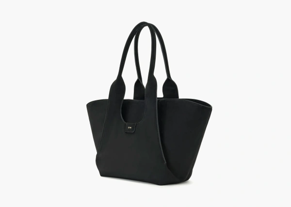 JW PEI Cara Faux Suede Tote Bag Black 