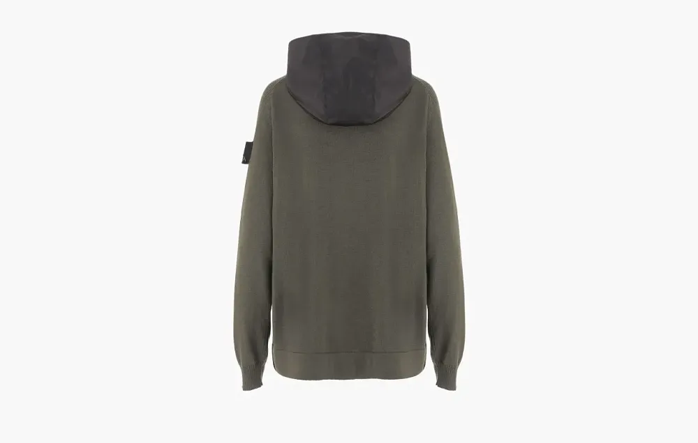 Premiata Hooded Jacket with Zipper Green