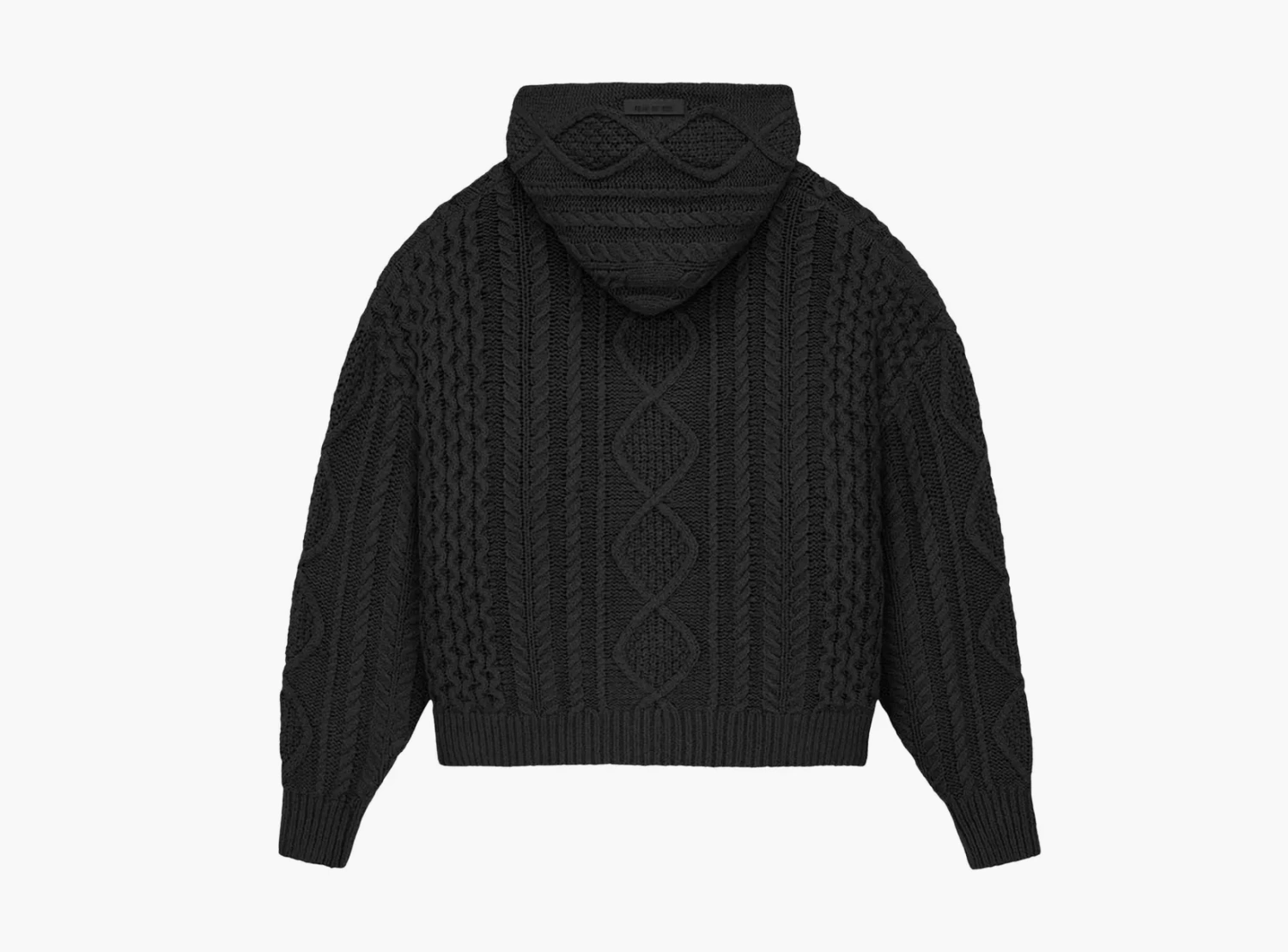 Fear of God Essentials Cable Knit Hoodie Black 