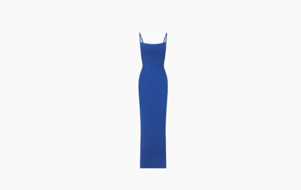 SKIMS Soft Lounge maxi jurk met ribstructuur SAPPHIRE 