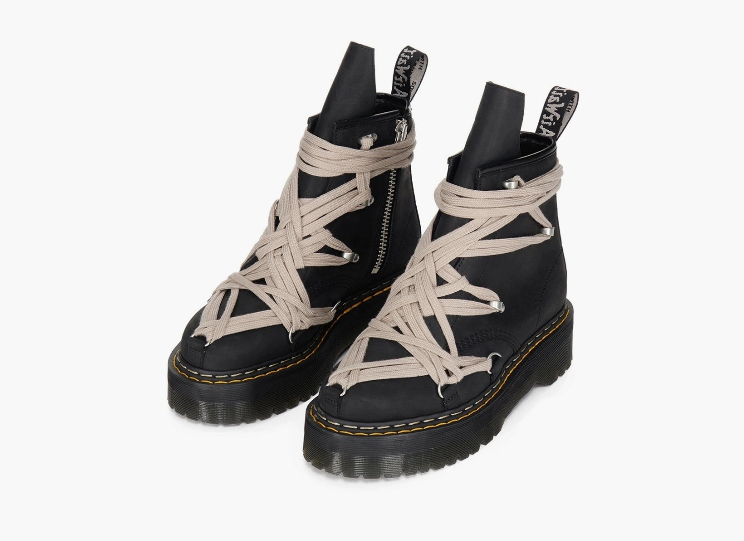 Dr. Martens x Rick Owens 1460 Quad Sole Megalace Boots Black 