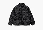 A Bathing Ape Denim Monogram Puffer Down Jacket Black
