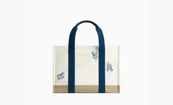 Hermes Cotton Canvas Bag Blue 