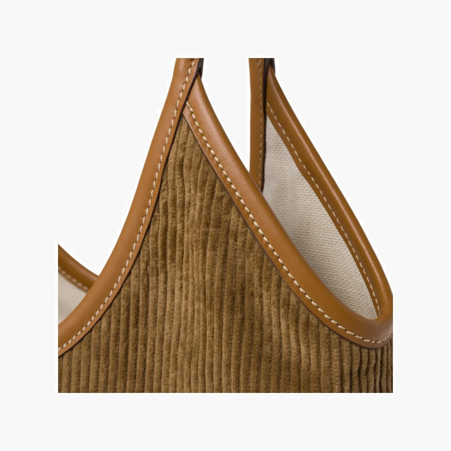 Miu Miu Ivy corduroy shopping bag "Cinnamon" 