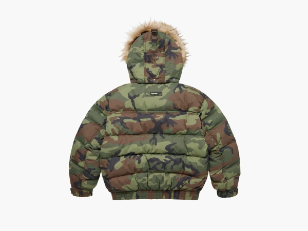 Supreme Facemask 700-Fill Down Puffer Jacket Woodland Camo 