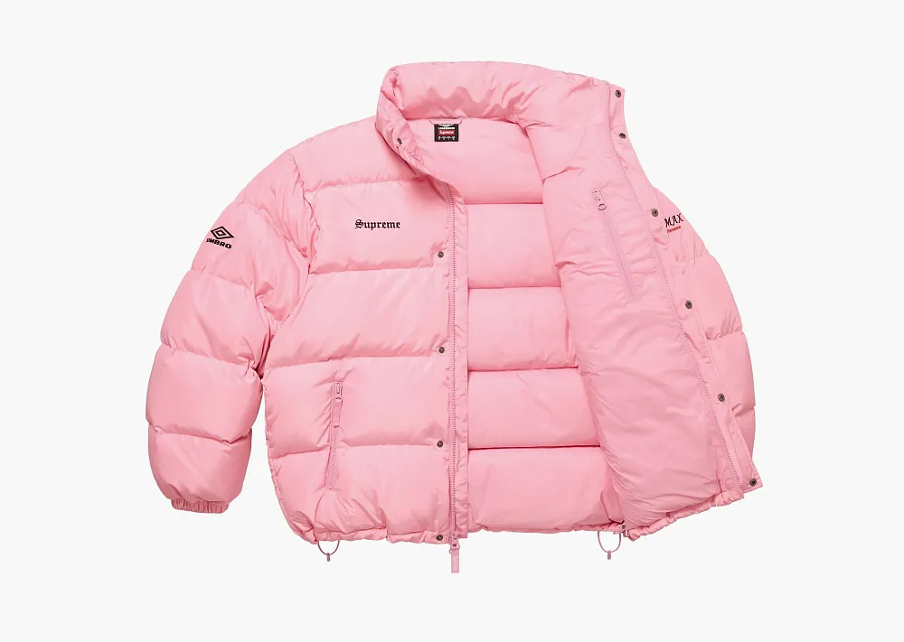 Supreme x Umbro Down Puffer Jacket Pink