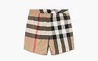 Burberry Check Swim Shorts Khaki