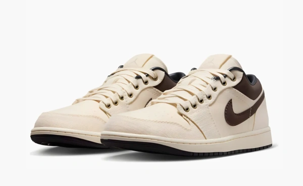 Air Jordan 1 Low Premium Ivory Baroque Brown 