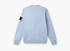 Stone Island Organic Cotton Fleece Sweatshirt Dust Blue Desert