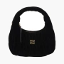 Miu Miu Wonder Matelasse Velvet Shoulder Bag "Black" 