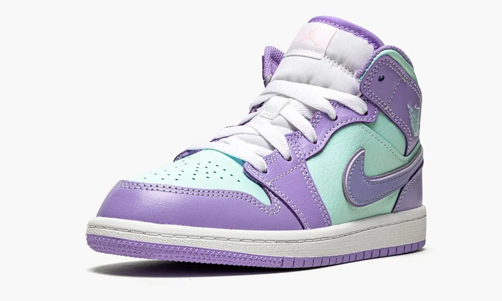 Air Jordan 1 Mid PS Purple Aqua Kids
