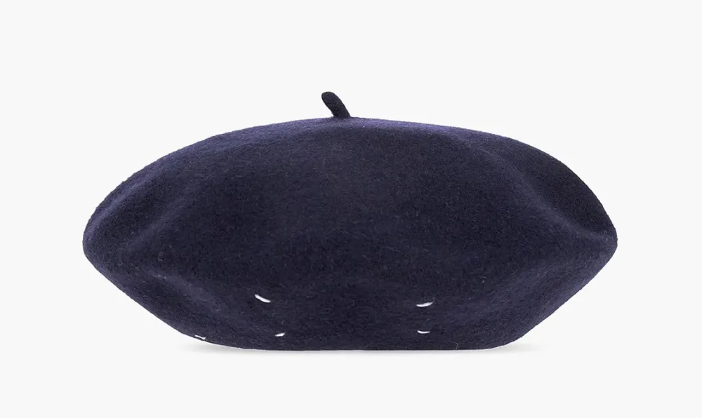 Maison Margiela Beret Hat Navy Blue