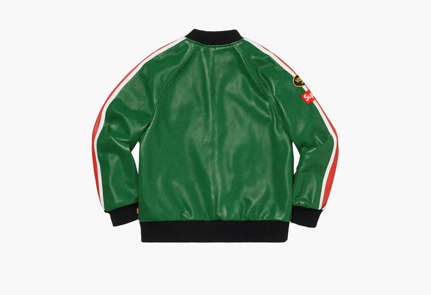 Supreme x Vanson Leathers  Perforated Bomber Jacket Green 