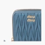 Miu Miu Round zip wallet "Blue" 