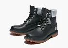 Timberland Heritage 6 Inch Waterproof Boots WMNS Black Full Grain With Silver Collar