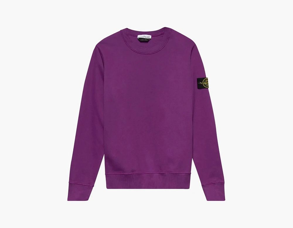 Stone Island Badge Logo Crewneck Magenta