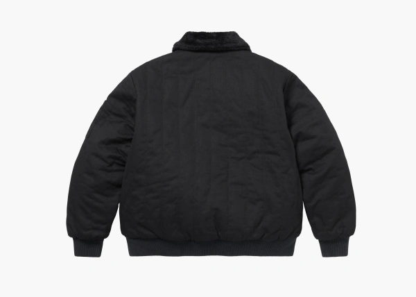 Supreme x Dickies Reversible Quilted Faux Fur Work Jacket Black 