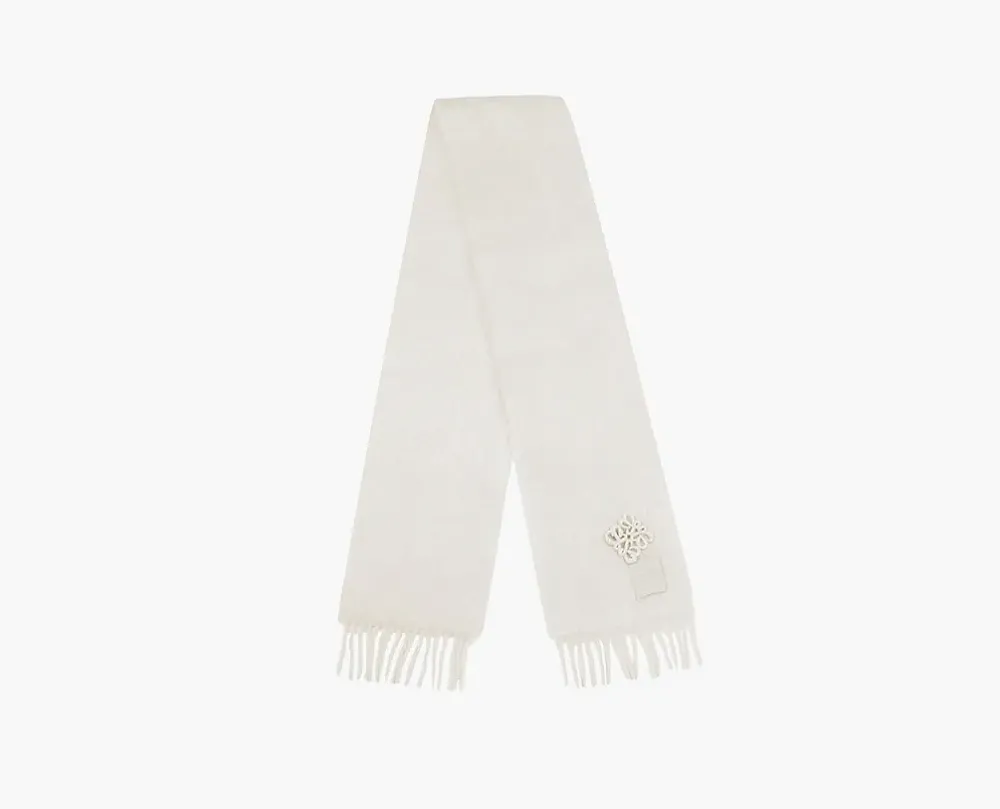 Loewe Mohair-Blend Scarf White