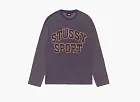 Stussy 2 Tone Cotton Mesh Crew  Navy