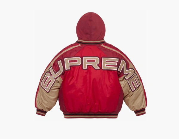 Supreme Hooded Stadium Jacket Red 