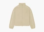 Fear of God Essentials Modern Fleece Track Jacket With Piping Timber/Cloud White 