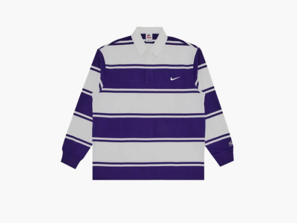 Supreme x Nike Stripe Rugby Purple 