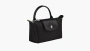 Longchamp Le Pliage Green Handle Pouch Black 