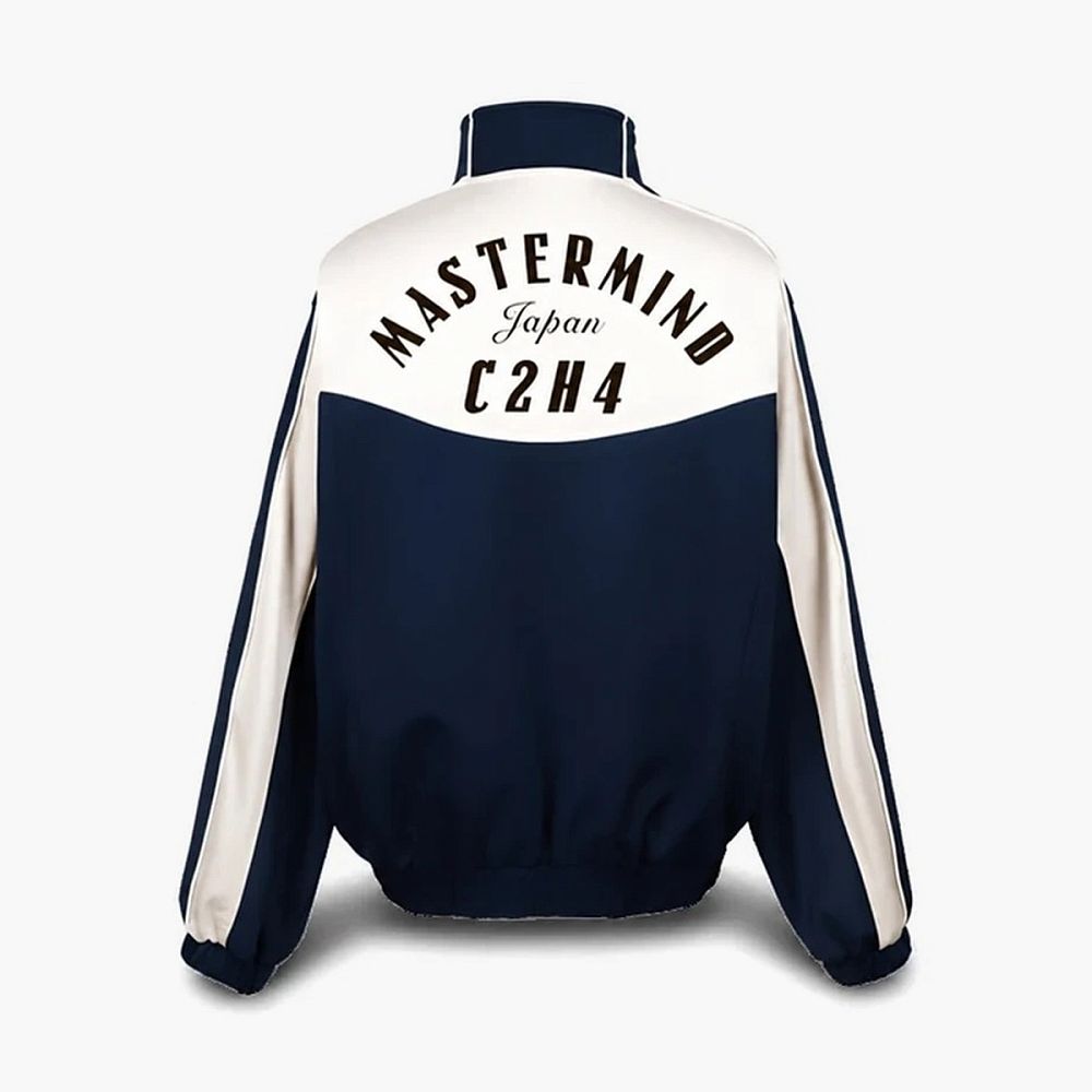 Бомбер C2H4 x Mastermind Japan Logo-Print Zip Blue