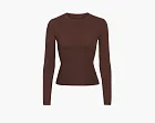 Skims Long Sleeve T-Shirt Cocoa
