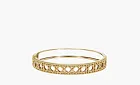 Dior Metal Bangles WMNS Gold Cannage Band