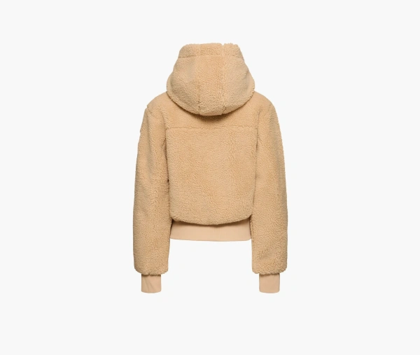 Alo Yoga Foxy Sherpa Hooded Jacket Camel 