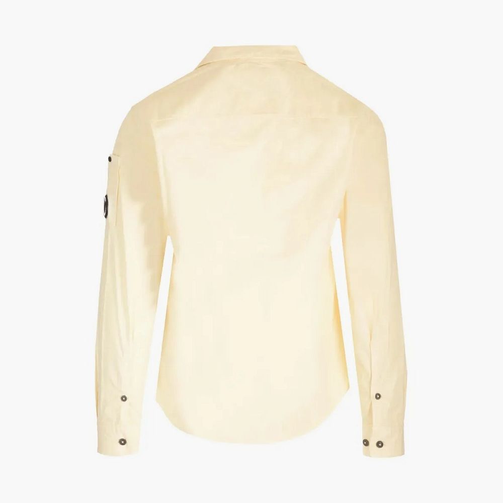 C.P. Company Zip Up Collared Shirt Natural
