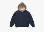 Supreme Faux Fur Zip Up Hooded Sweatshirt Navy 