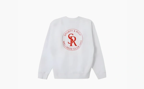 Sporty & Rich Logo Motif Print Sweatshirt White 