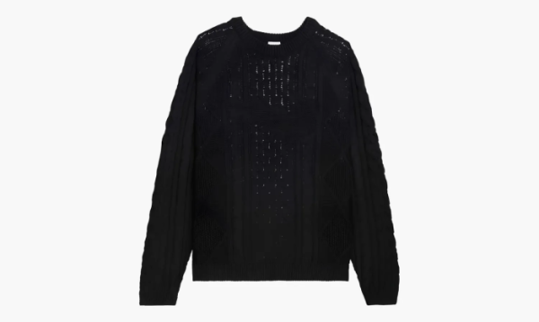 Nike Cable Knit Sweater Black 