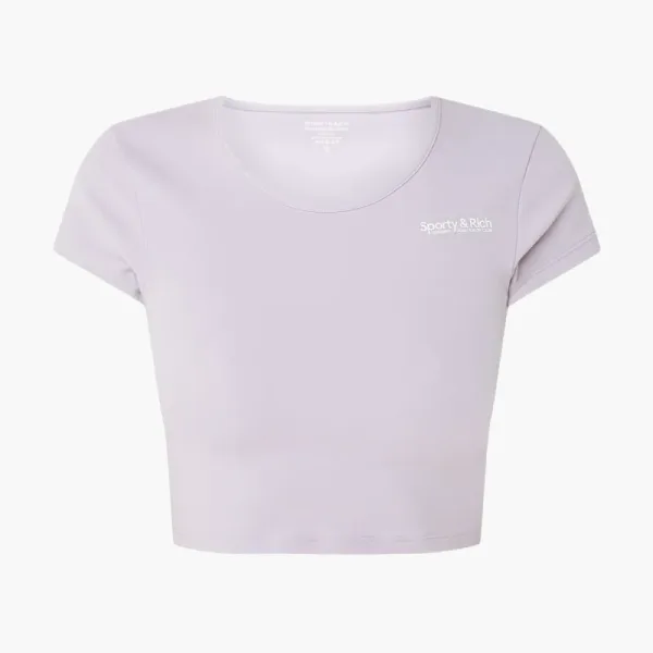 Sporty & Rich Crop Tops Purple White