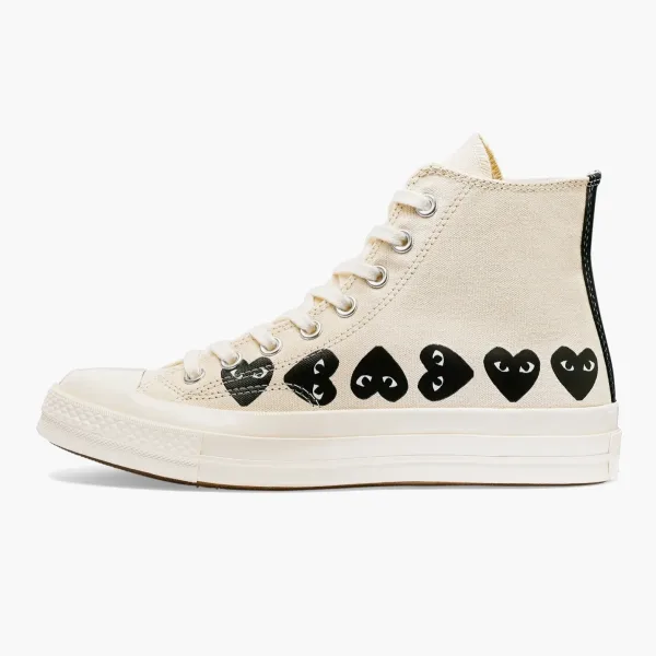Comme des Garcons Play x Converse Chuck 70 High Multi Heart - Milk Black